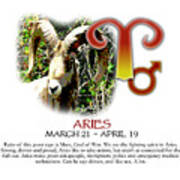 Aries Sun Sign Art Print