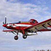 Arkansas Razorbacks Crop Duster Art Print