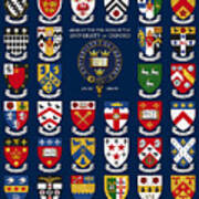 Arms Of The Colleges Of The University Of Oxford Art Print