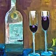 Asymmetrical Wine Painting Art Print