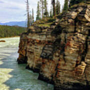 Athabasca Falls Rock Formation Art Print