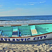 Atlantic City Rowboat Art Print