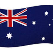 Australian Flag Waving Png By Kaye Menner Art Print
