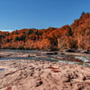 Autumn On The Cumberland  Low Water Art Print