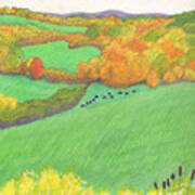 Autumn With Purple Angus Art Print
