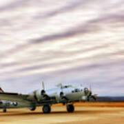 B-17 Aluminum Overcast - Bomber - Cantrell Field Art Print