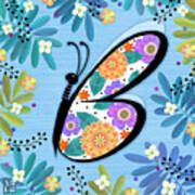 B Is For Butterfly Art Print