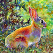 Backyard Bunny Art Print