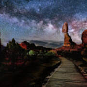 Balanced Rock Milky Way Art Print