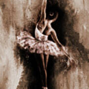 Ballerina Dancing Girl Art 43 Art Print