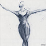 Ballet Sketch Open Arms Art Print