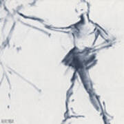 Ballet Sketch Tendu Front Art Print