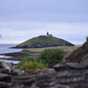 Ballycotton Ireland Lighthouse Through Village Stone Wall County Cork Art Print