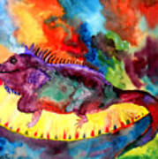 Barbecued Iguana - Music Inspiration Series Art Print