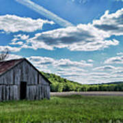 Barn On Cedar Creek Bottoms Art Print