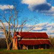 Red Roof Barn 2 Art Print