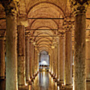 Basilica Cistern Under Istanbul Art Print