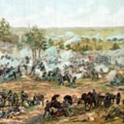 Battle Of Gettysburg Art Print