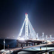 Bay Bridge East By Night 4 Art Print