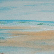 Beach At High Tide Art Print