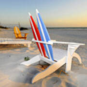 Beach Chair Paradise Art Print
