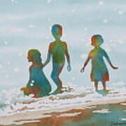 Beach Kids 2 Art Print