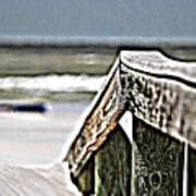 Beach Rail Art Print