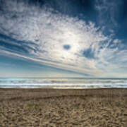 Beach Sand With Clouds - Spiagggia Di Sabbia Con Nuvole Art Print