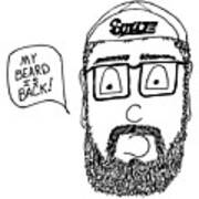 Beard Comic Art Print