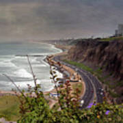 Beautiful Coastline Of Lima Art Print
