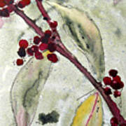Beauty Berry Branch Art Print