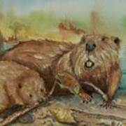 Beavers Art Print