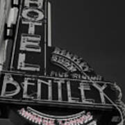 Bentley Hotel Signage Alexandria Louisiana Art Print