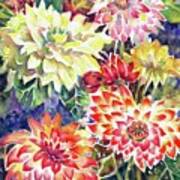 Bety's Dahlias Art Print