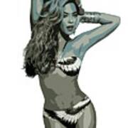 Beyonce Cutout Art Art Print