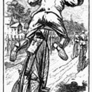 Bicycle Race Accident, 1880 Art Print