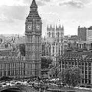 Big Ben With Westminster Abbey Art Print