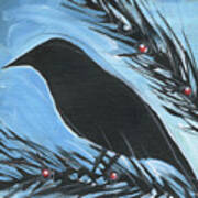 Bird And Berries #16 Art Print