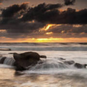 Bird Rock Clearing Storm Art Print