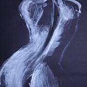 Black And  White Back - Female Nude Art Print