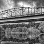 Black And White - Bridges And Trees Art Print