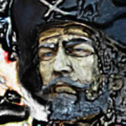 Black Beard Pirate Art Print