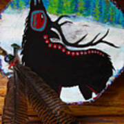 Black Elk Drum Painting Art Print