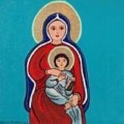 Blessed Mary And Child Jesus Art Print