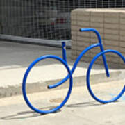 Blue Bicycle Art Print