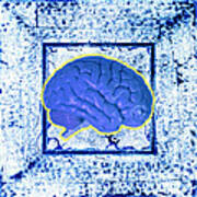 Blue Brain Art Print