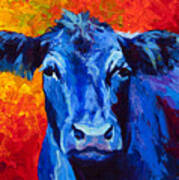 Blue Cow Ii Art Print