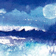 Blue Mohave Moon Art Print