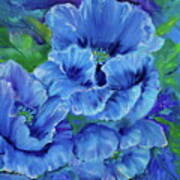 Blue Poppies 11 Art Print