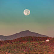 Blue Ridge Harvest Moon Art Print